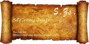 Sárosy Zsolt névjegykártya
