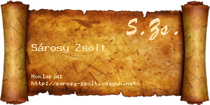 Sárosy Zsolt névjegykártya